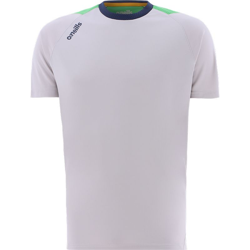 Silver Nevada t-shirt with stripe detail on the sleeves by O’Neills.