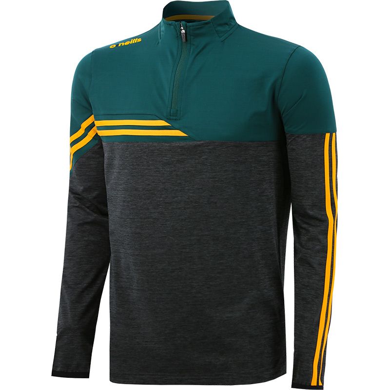 Kids' black and green Nevis Brushed half zip from O'Neills.