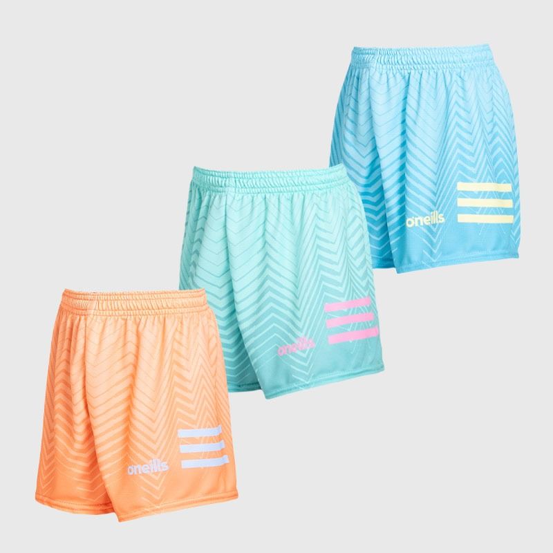 Kids' Nova Shorts 3 Pack by O’Neills in Blue, Mint and Orange