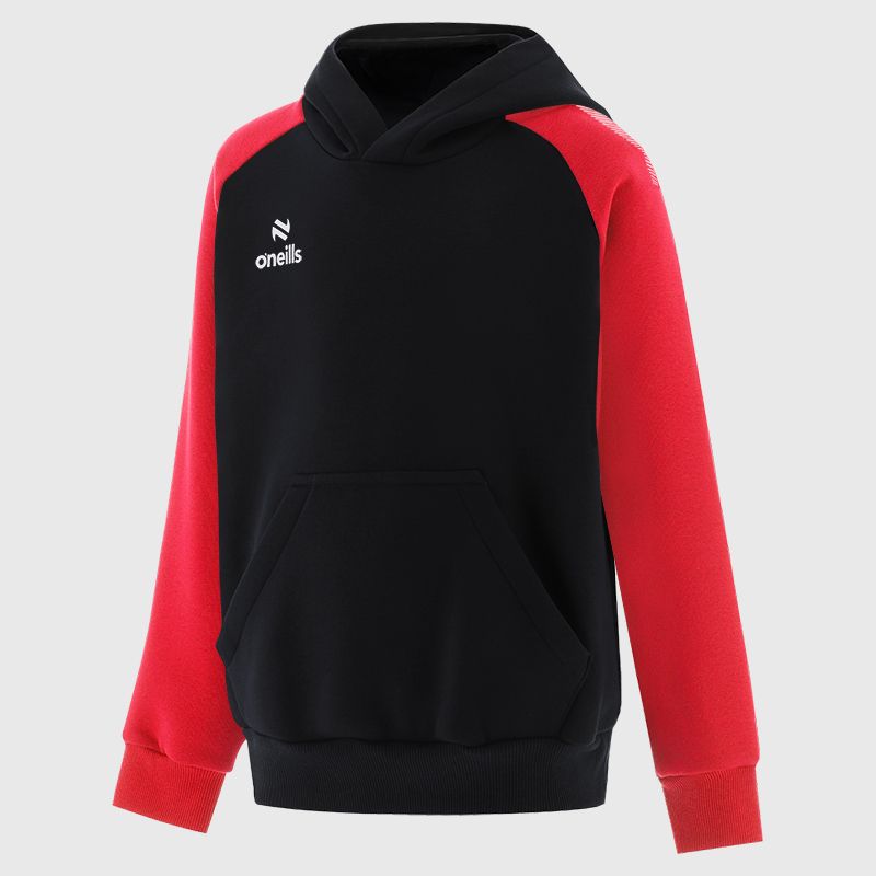 Black / Red Kids' Odin Fleece Pullover Hoodie from O’Neills.
