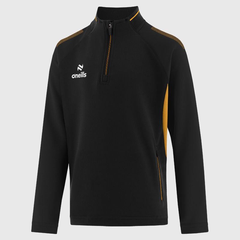 Black / Amber / White Kids' Odin Half Zip Top from O’Neills.
