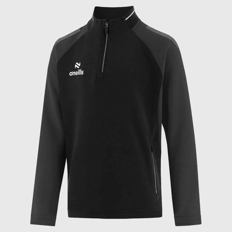 Black / Dark Grey / White Kids' Odin Half Zip Top from O’Neills.
