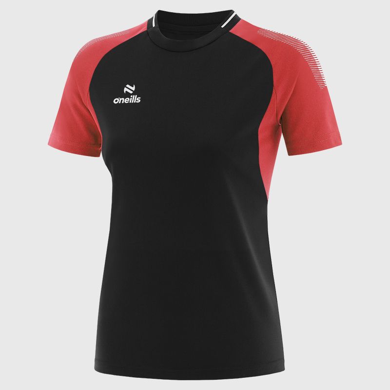 Black / Red Women's Odin T-Shirt from O’Neills