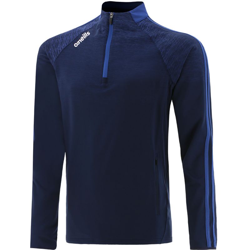 Kids marine and blue Ohio brushed half zip top with side pockets from O'Neills.