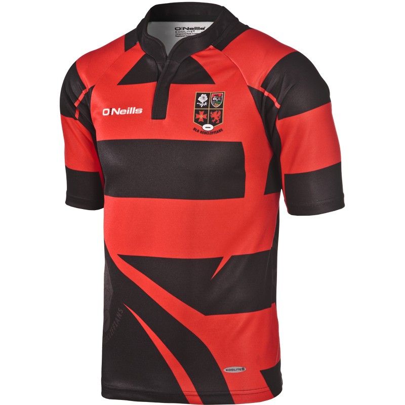 red rugby jersey