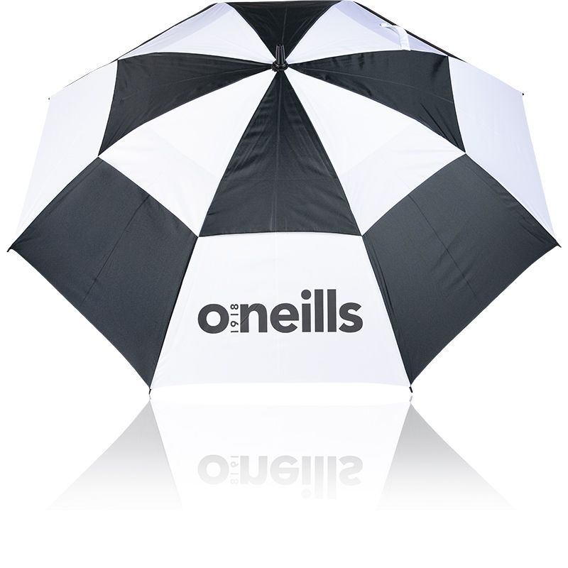 Black and White Umbrella with a double canopy design from oneills.com