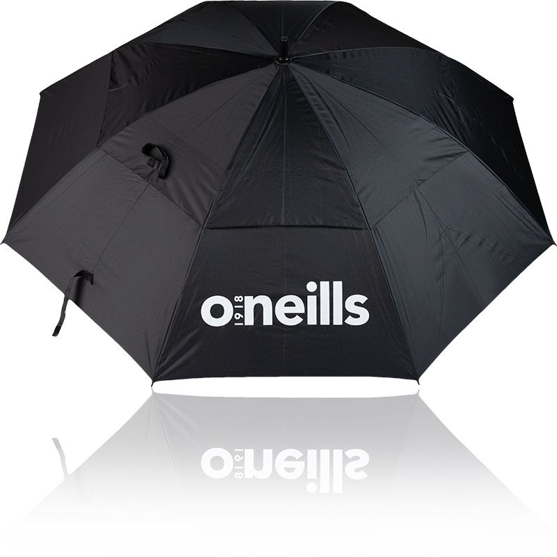 Black Umbrella with a double canopy design from oneills.com