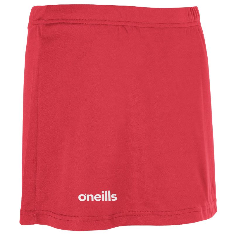 Red Women's Skort with elasticated waistband and O’Neills branding by O’Neills.