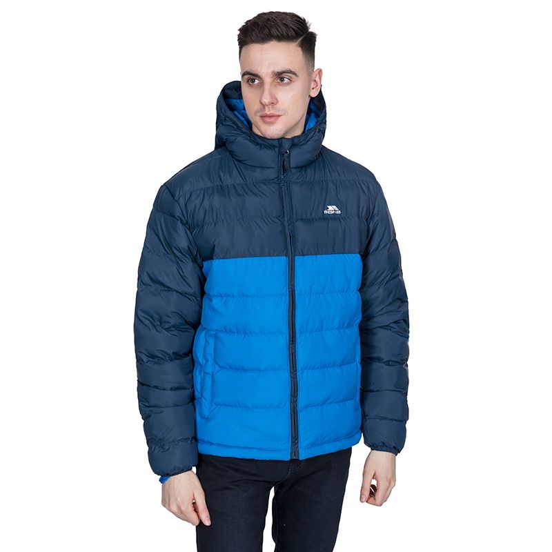 Navy and Blue Men's Trespass Oskar Jacket with hood from O'Neills.