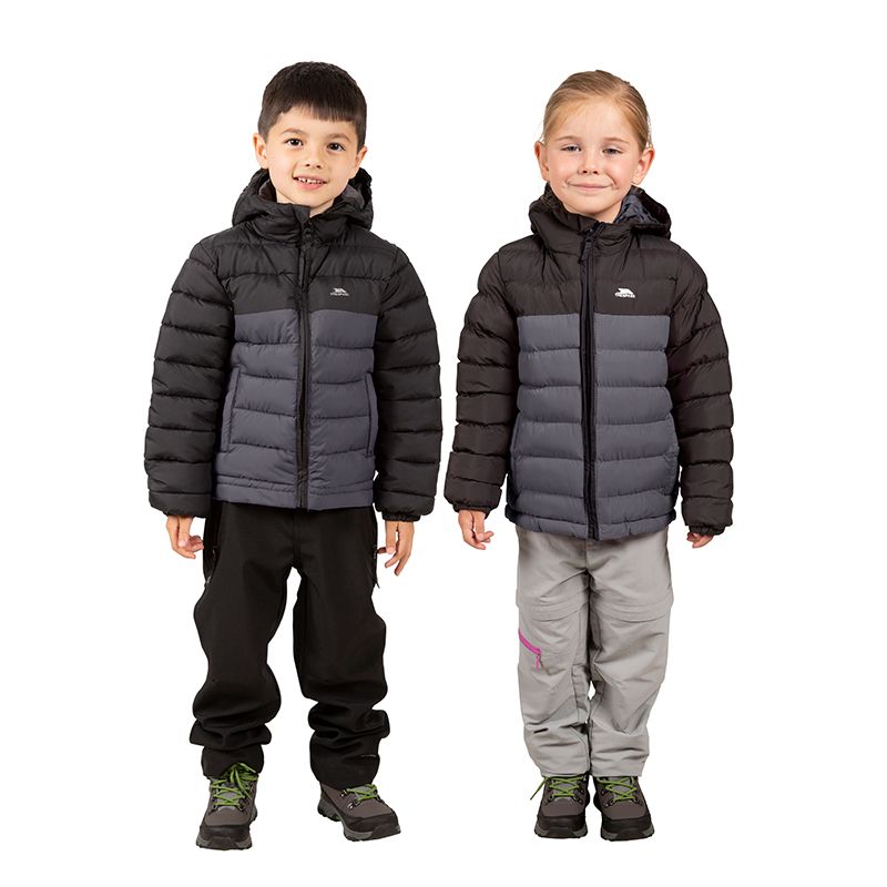 Black Trespass Kids' Oskar Padded Jacket from O'Neills.
