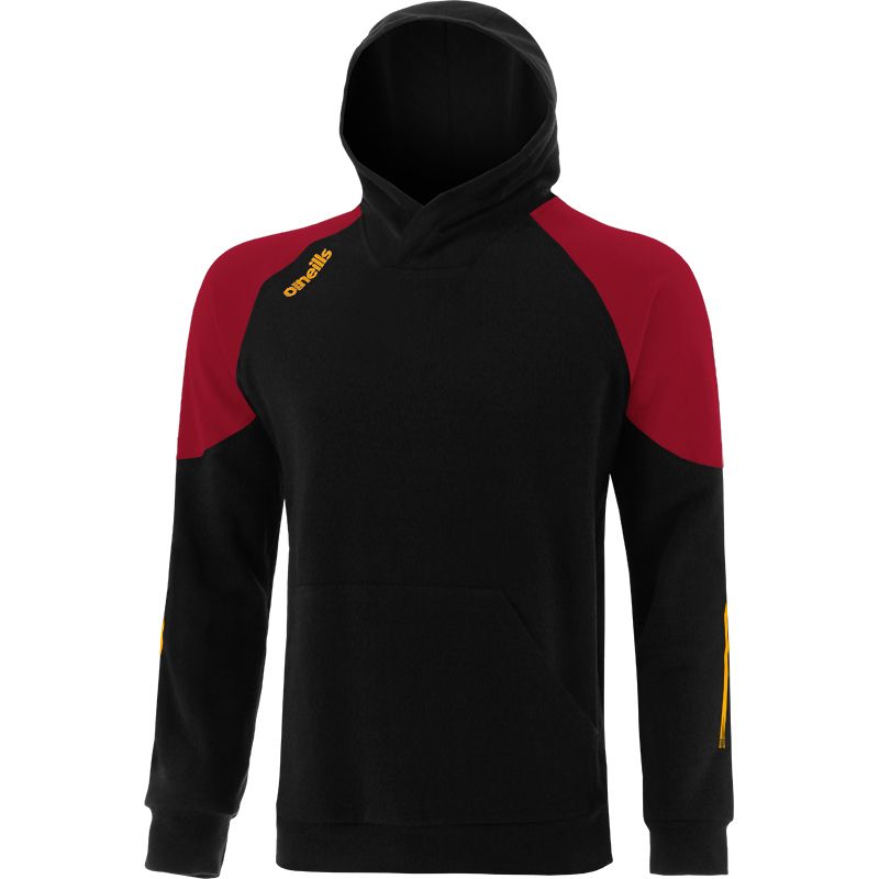 Black Kid's pullover fleece hoodie with front kangaroo pocket by O’Neills.