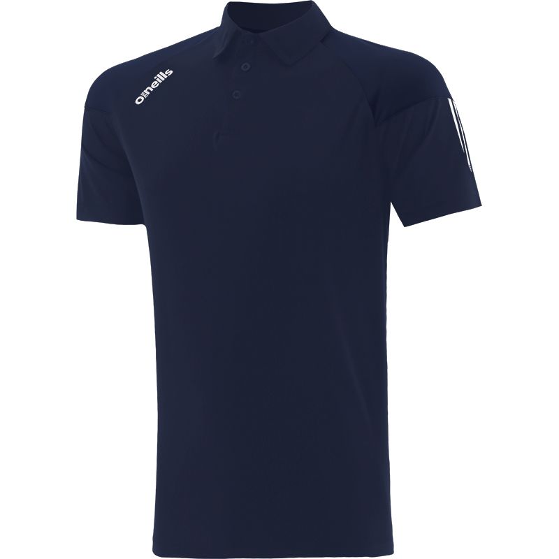 Marine men's polo shirt with stripes on sleeves by O’Neills.
