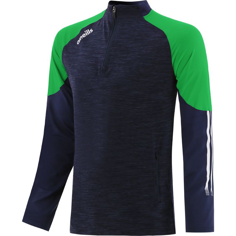 Marine Men's brushed half zip top with zip pockets and stripes on sleeves by O’Neills.
