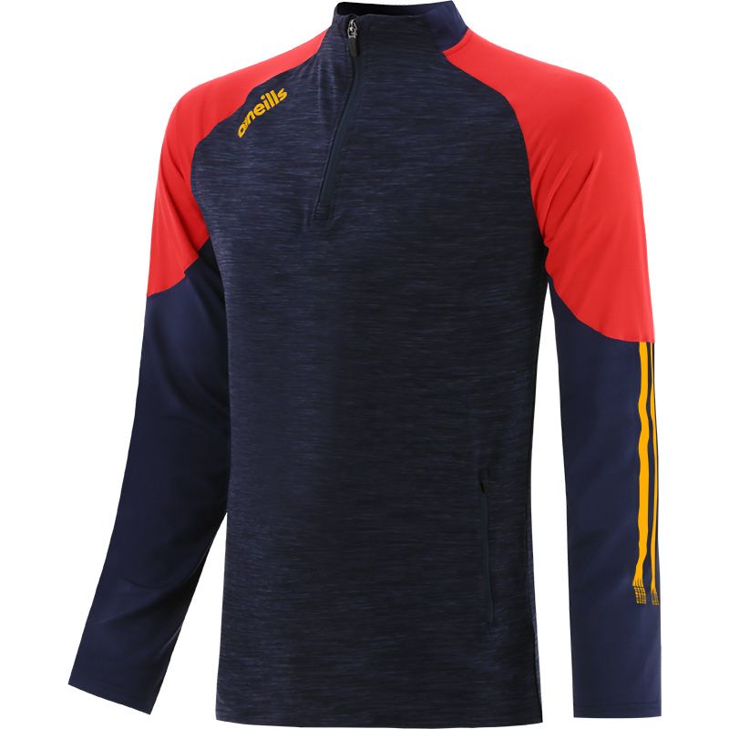 Kids' Oslo half zip marine/red/amber from O'Neills.