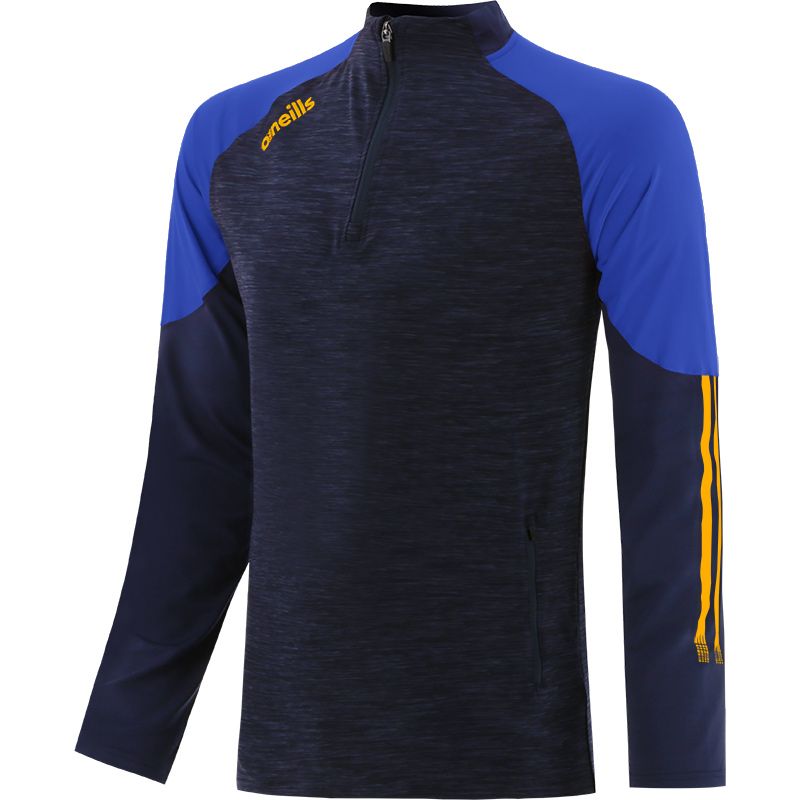 Marine Men's brushed half zip top with zip pockets and stripes on sleeves by O’Neills.