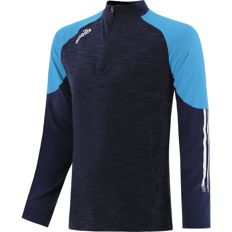 Marine Men's brushed half zip top with zip pockets and stripes on sleeves by O’Neills.