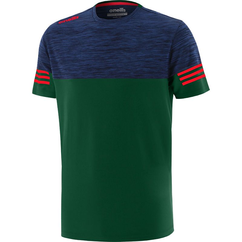 Green Osprey men’s lightweight gym t-shirt with stripe detail on sleeves by O’Neills.