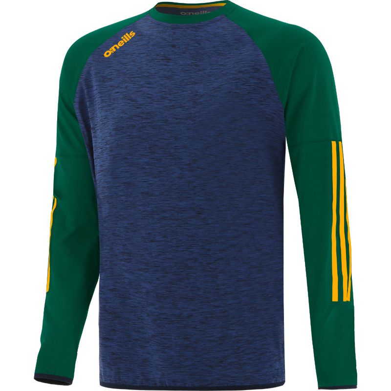 Navy Men's Osprey Brushed Crew Neck Sweatshirt, with Stripe detail on lower arm sleeve from O'Neill's