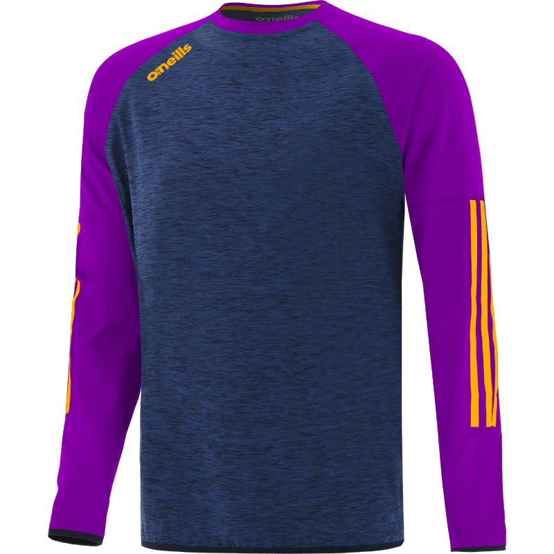 Marine Kids' Osprey Brushed Crew Neck Sweatshirt, with Stripe detail on lower arm sleeve from O'Neill's