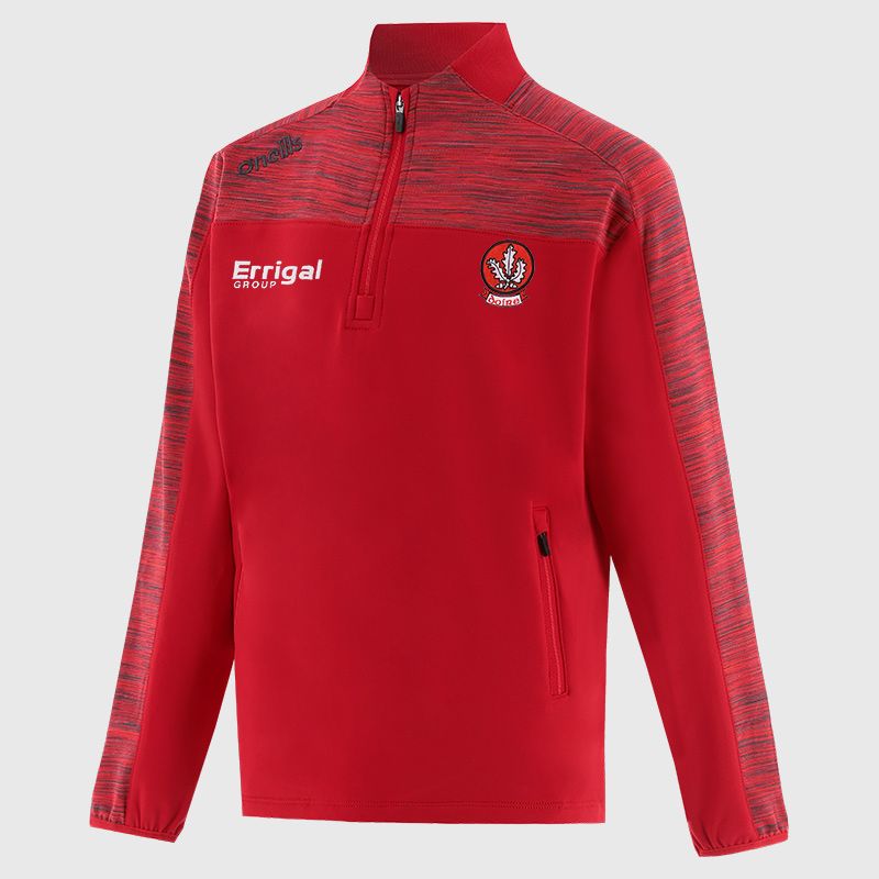 Derry GAA Kids' Paxton Brushed Half Zip Top Red from O’Neills 