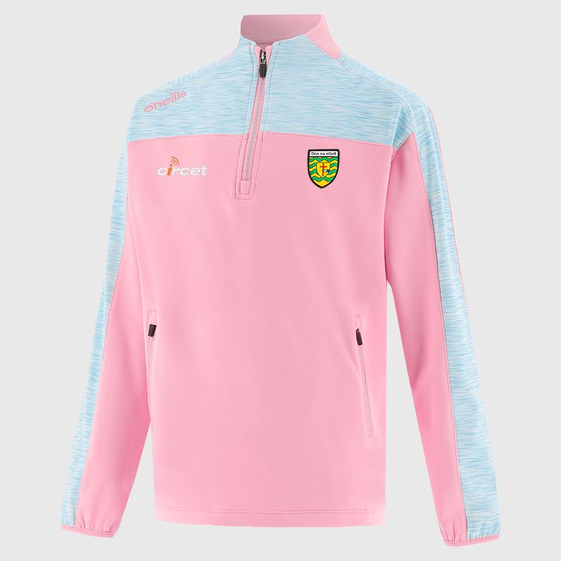 Donegal GAA Kids' Paxton Brushed Half Zip Top Pink from O’Neills