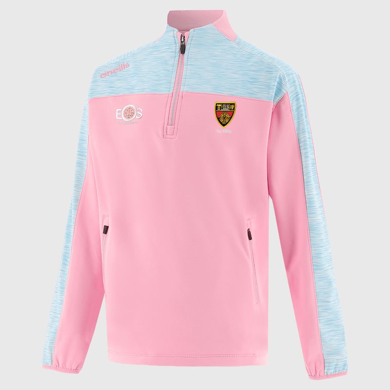Down GAA Kids' Paxton Brushed Half Zip Top Pink from O’Neills