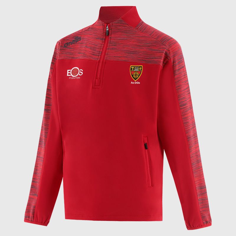 Down GAA Kids' Paxton Brushed Half Zip Top Red from O’Neills