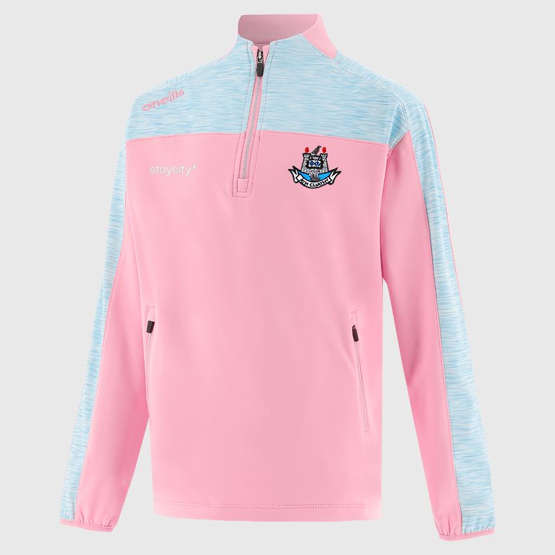 Dublin GAA Kids' Paxton Brushed Half Zip Top Pink from O’Neills