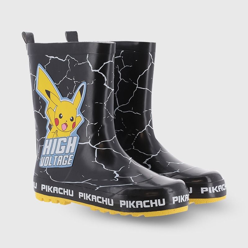 Kids' Black Pikachu Wellies from O'Neills.
