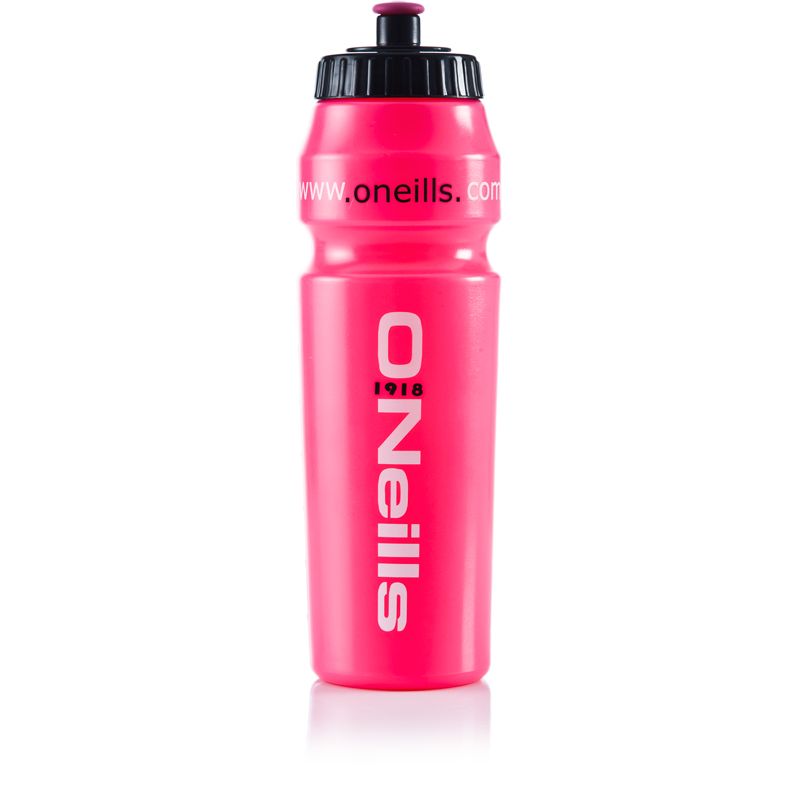 pink water bottle with a l000ml capacity and soft pull lid from O'Neills