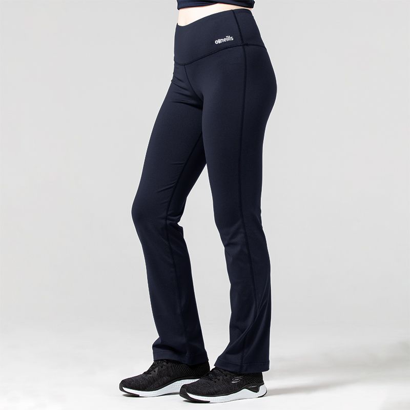 Women’s Navy Slim Fit yoga pants with pocket on inner waistband by O’Neills.