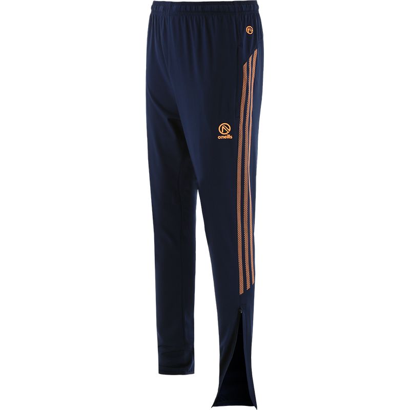Marine men’s skinny tracksuit bottoms with zip pockets and colour stripes on the side by O’Neills.