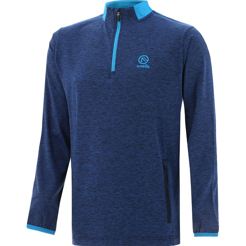 Marine men’s brushed half zip top with zip pockets and stripes on the shoulders by O’Neills.