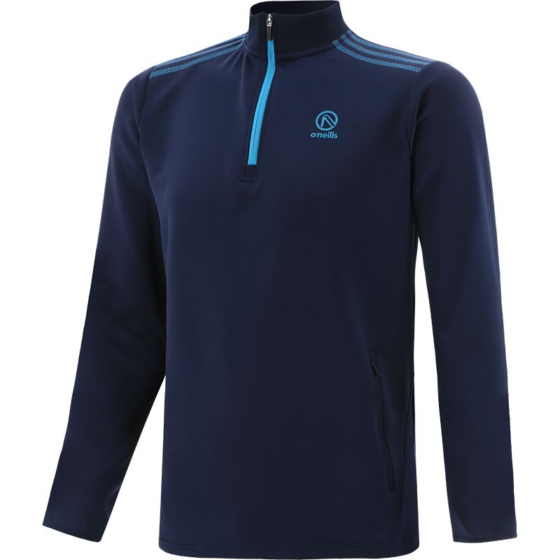 Marine kids’ half zip top with ribbed collar and zip pockets by O’Neills.