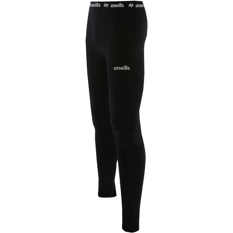 Black O'Neills Men's Pro Body III Fleece Lined Poly Elastane Legging Pants from O'Neills.