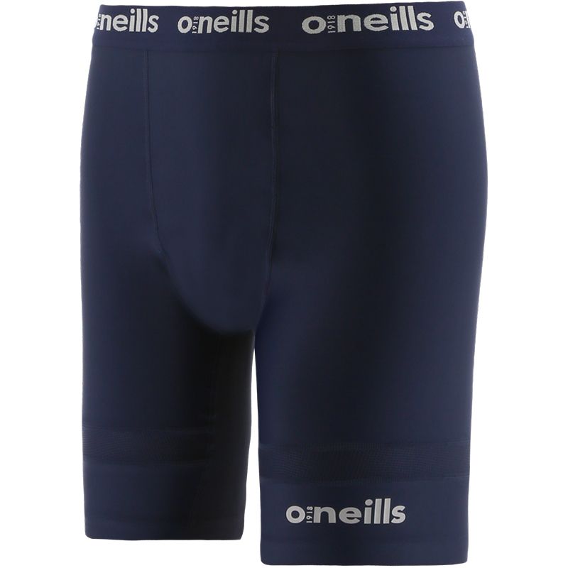 Marine men’s base layer compression shorts with O’Neills branded elasticated waistband and mesh panels by O’Neills.