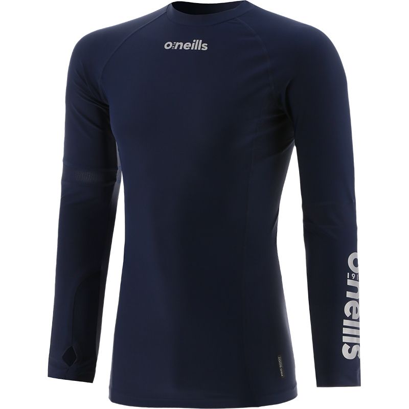Marine men’s base layer compression long sleeve top with O’Neills branding on left arm and mesh panels by O’Neills.
