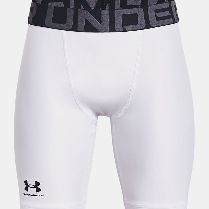 White/Black Under Armour Kids' HeatGear® Armour Shorts from O'Neills.