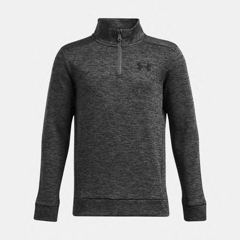 brushed grey and black Under Armour Kids' Armour Fleece® ¼ Zip from O'Neills