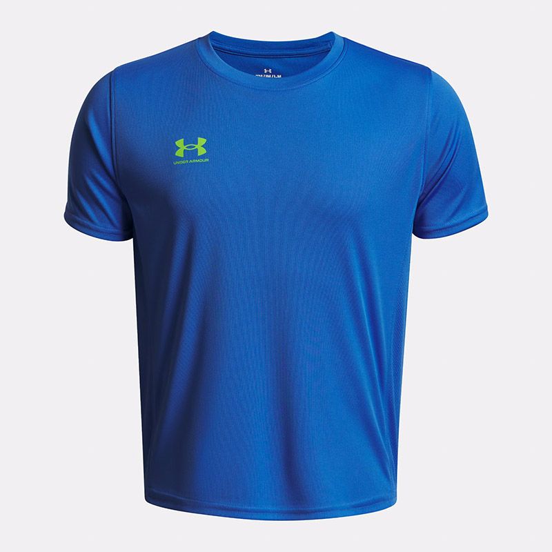 blue and green Under Armour Kids' UA Challenger T-Shirt from O'Neills