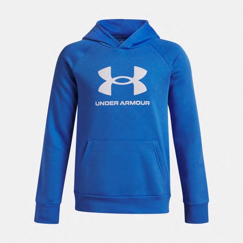 Blue Under Armour Kids' UA Rival Fleece Big Logo Hoodie From O'Neills
