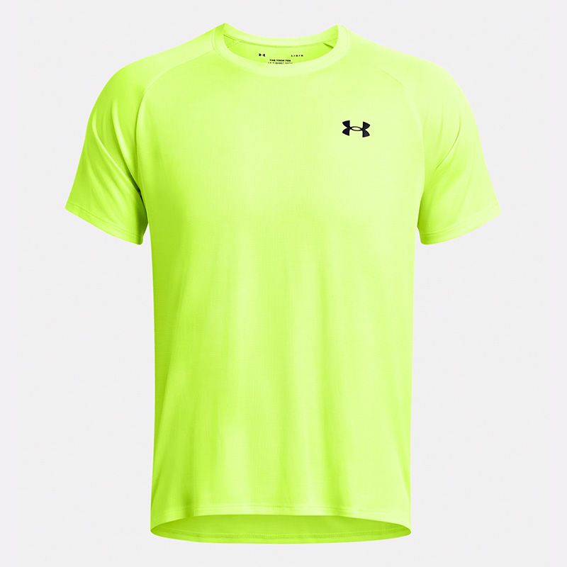 Yellow Under Armour Men's UA Tech™ Textured T-Shirt High-Vis from O'Neills.
