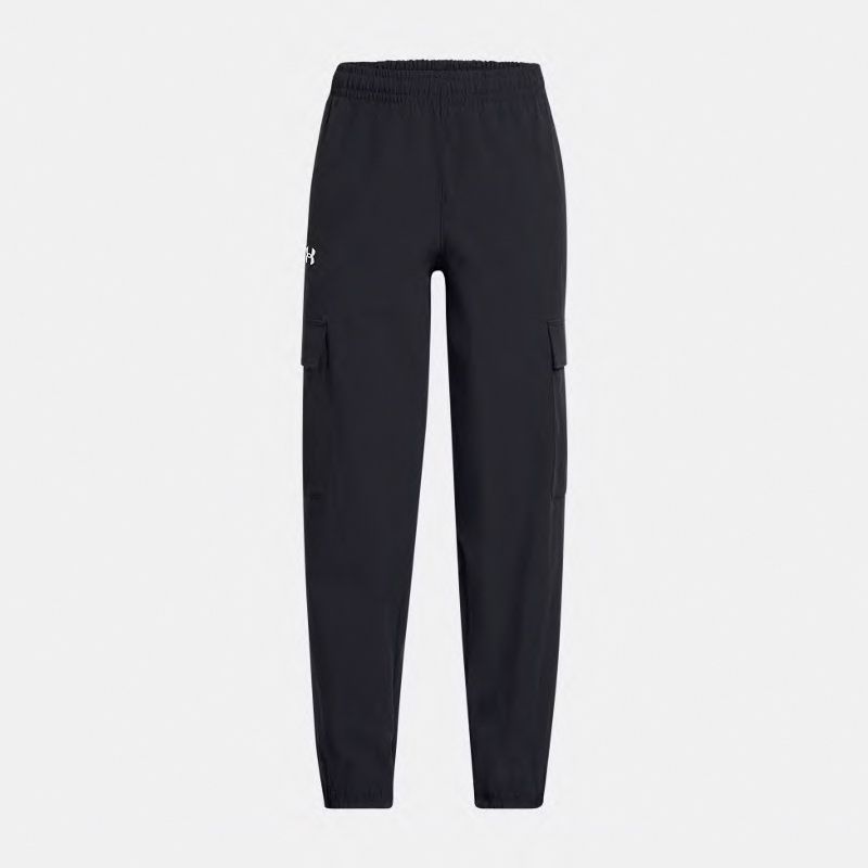 Black and white Under Armour Kids' UA Rival Woven Cargo Pants from O'Neills