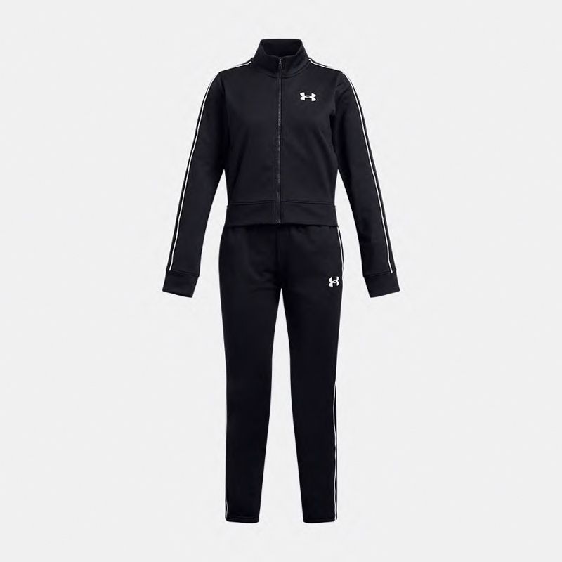 Black and white Under Armour Kids' UA Icon Knit Crop Tracksuit from O'Neills