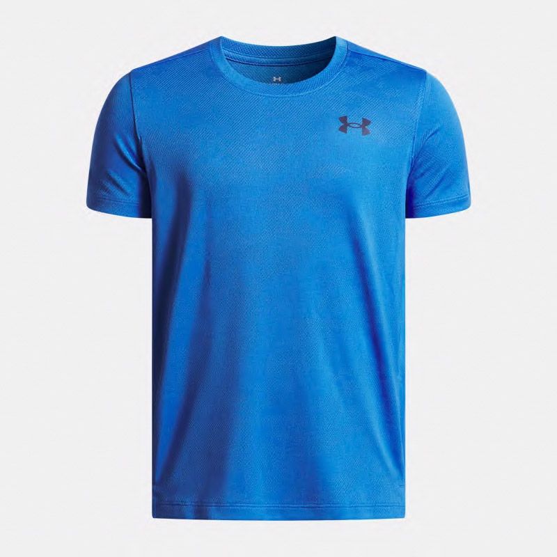 Blue and Navy Under Armour Kids' UA Tech™ Vent Jacquard T-Shirt from O'Neills