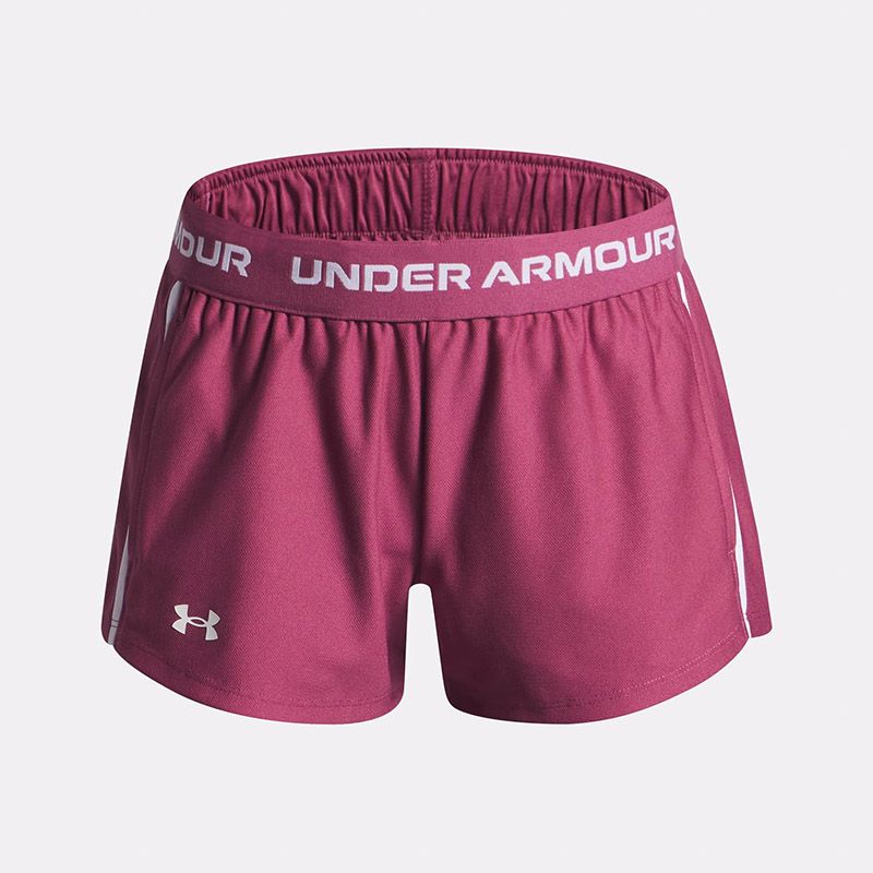 Pink and White Under Armour Kids' UA Tech™ Play Up Shorts from O'Neills