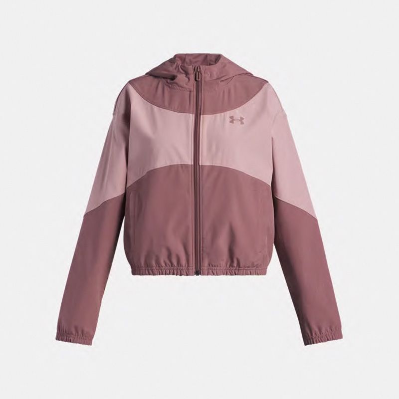 Maroon Under Armour Kids' UA Rival Woven Jacket From O'Neills.