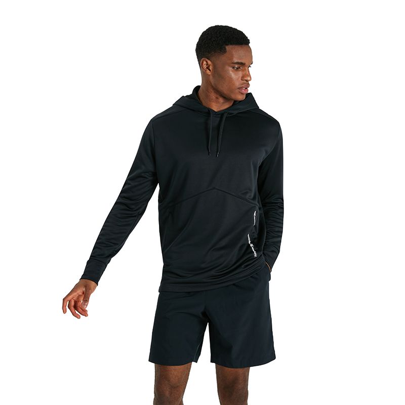 Black Cantebury men's overhead hoodie with drawstrings from O'Neills.