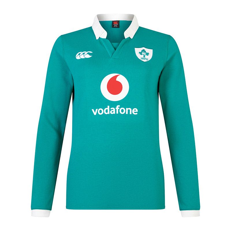 Green Canterbury Women's Ireland Rugby IRFU 2025/26 Home Long Sleeve Classic Jersey from O'Neills
