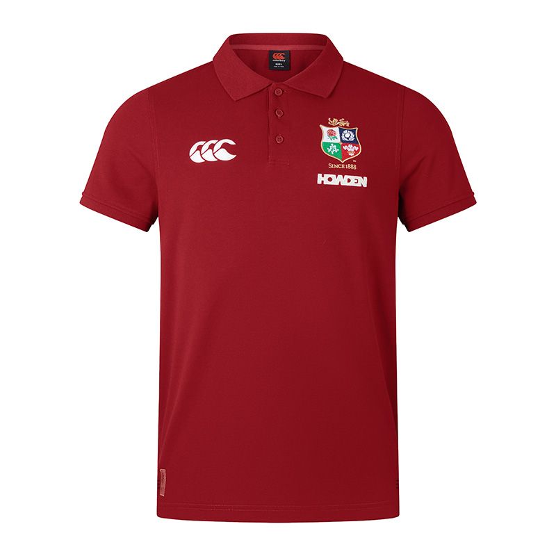 Red Canterbury Men's British & Irish Lions 24/25 Pique Polo from O'Neills